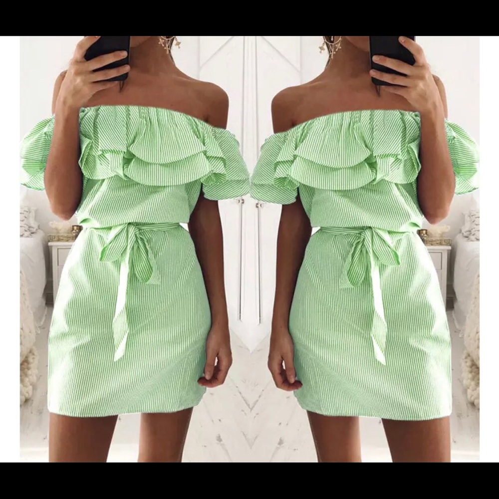 🍀Flirty Dress - Green🍀